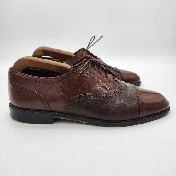 Adolfo Oxford Lace Up Shoes Men's Size 9.5M Brown - Picture 6 of 16